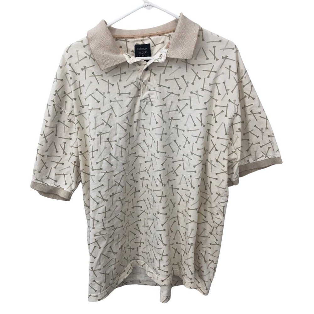 Cotton Traders Sport Men’s Xl All Over Print Polo‎ Shirt Golf Tees